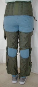 G-suit Back - Model CSU-13B/P - also known as anti-g suit or anti-gravity garment usually worn by military fighter pilot - shown for medical use